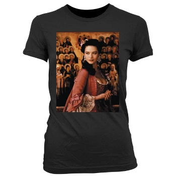 Catherine Zeta-Jones Women's Junior Cut Crewneck T-Shirt