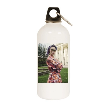 Keira Knightley White Water Bottle With Carabiner