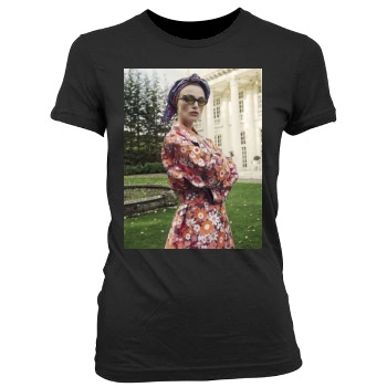 Keira Knightley Women's Junior Cut Crewneck T-Shirt