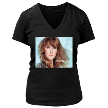 Celine Dion Women's Deep V-Neck TShirt