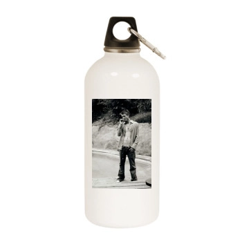 Chad Michael Murray White Water Bottle With Carabiner