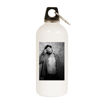 Chad Michael Murray White Water Bottle With Carabiner