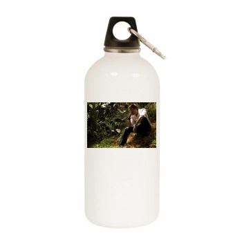 Chad Michael Murray White Water Bottle With Carabiner