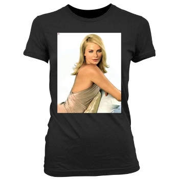 Charlize Theron Women's Junior Cut Crewneck T-Shirt