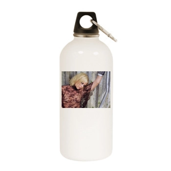 Charlize Theron White Water Bottle With Carabiner