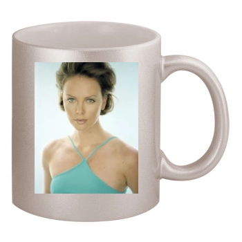 Charlize Theron 11oz Metallic Silver Mug