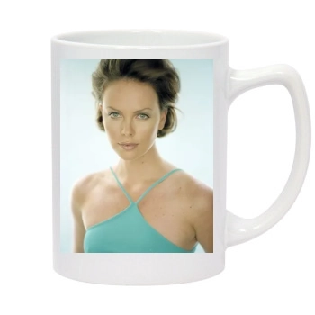 Charlize Theron 14oz White Statesman Mug