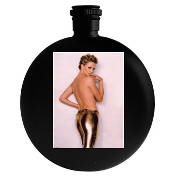 Charlize Theron Round Flask