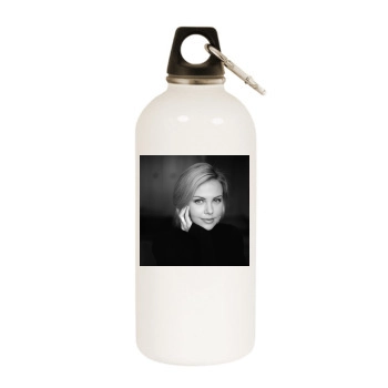 Charlize Theron White Water Bottle With Carabiner