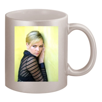 Charlize Theron 11oz Metallic Silver Mug