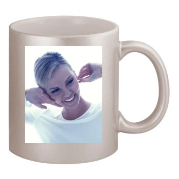 Charlize Theron 11oz Metallic Silver Mug