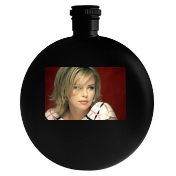 Charlize Theron Round Flask