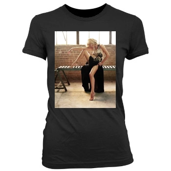 Charlize Theron Women's Junior Cut Crewneck T-Shirt