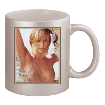 Charlize Theron 11oz Metallic Silver Mug