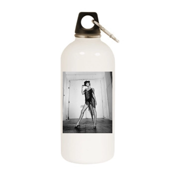 Charlize Theron White Water Bottle With Carabiner