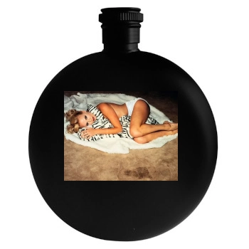 Charlize Theron Round Flask