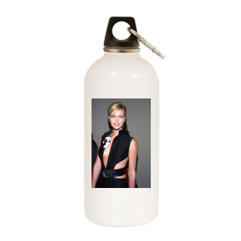 Charlize Theron White Water Bottle With Carabiner