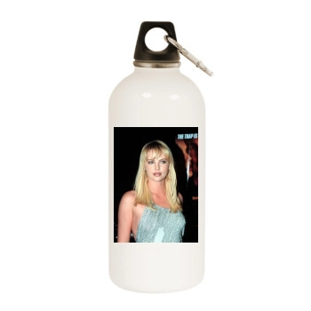 Charlize Theron White Water Bottle With Carabiner