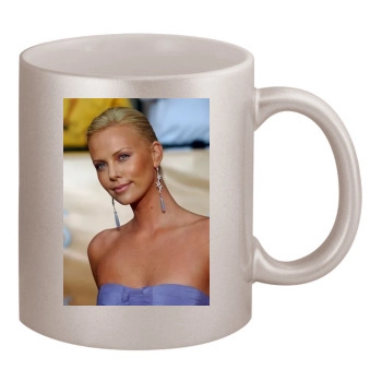 Charlize Theron 11oz Metallic Silver Mug