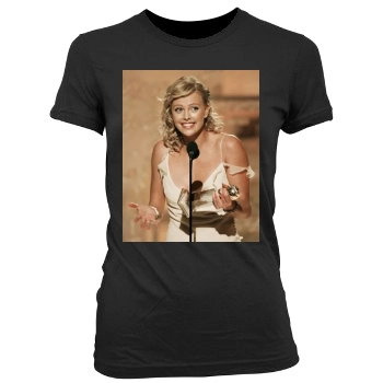 Charlize Theron Women's Junior Cut Crewneck T-Shirt