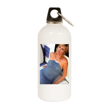 Charlize Theron White Water Bottle With Carabiner