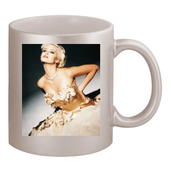 Charlize Theron 11oz Metallic Silver Mug