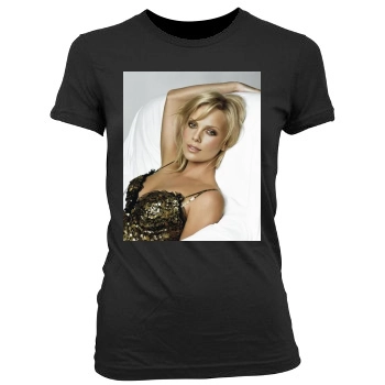 Charlize Theron Women's Junior Cut Crewneck T-Shirt