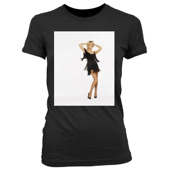 Charlize Theron Women's Junior Cut Crewneck T-Shirt