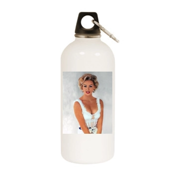 Charlize Theron White Water Bottle With Carabiner