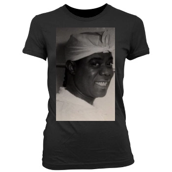 Louis Armstrong Women's Junior Cut Crewneck T-Shirt