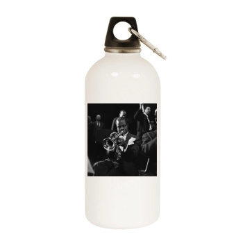 Louis Armstrong White Water Bottle With Carabiner