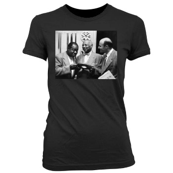 Louis Armstrong Women's Junior Cut Crewneck T-Shirt