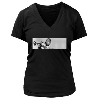 Louis Armstrong Women's Deep V-Neck TShirt