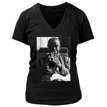 Louis Armstrong Women's Deep V-Neck TShirt