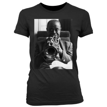 Louis Armstrong Women's Junior Cut Crewneck T-Shirt