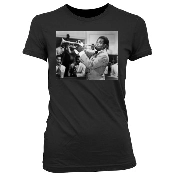 Louis Armstrong Women's Junior Cut Crewneck T-Shirt