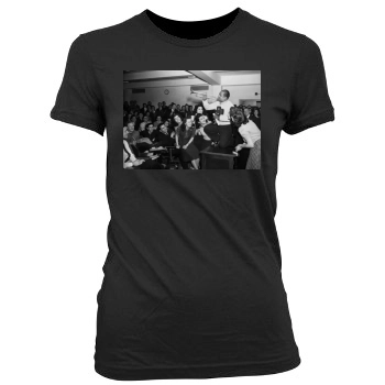 Louis Armstrong Women's Junior Cut Crewneck T-Shirt