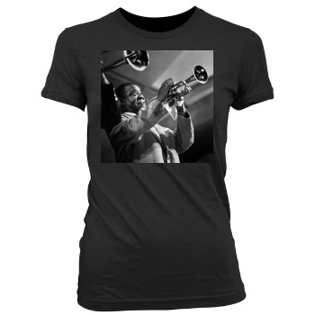 Louis Armstrong Women's Junior Cut Crewneck T-Shirt