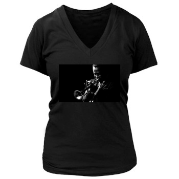 Louis Armstrong Women's Deep V-Neck TShirt