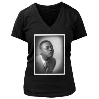 Louis Armstrong Women's Deep V-Neck TShirt