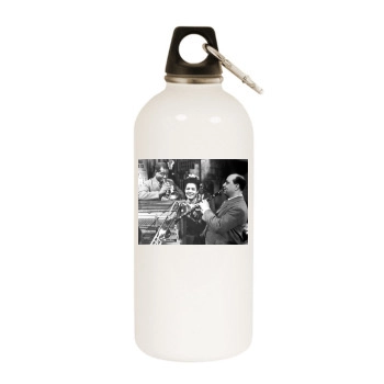 Louis Armstrong White Water Bottle With Carabiner