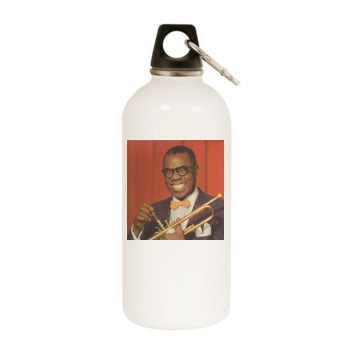 Louis Armstrong White Water Bottle With Carabiner