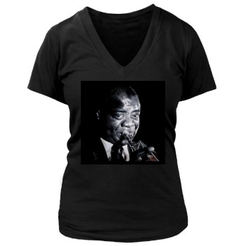 Louis Armstrong Women's Deep V-Neck TShirt