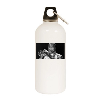 Louis Armstrong White Water Bottle With Carabiner