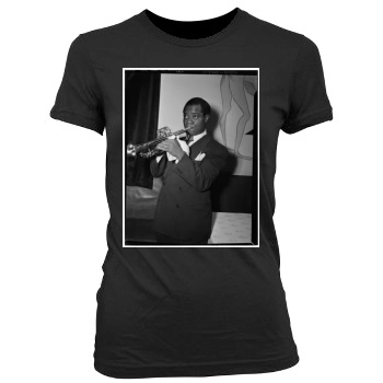 Louis Armstrong Women's Junior Cut Crewneck T-Shirt