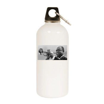 Louis Armstrong White Water Bottle With Carabiner