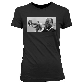 Louis Armstrong Women's Junior Cut Crewneck T-Shirt