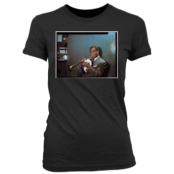 Louis Armstrong Women's Junior Cut Crewneck T-Shirt