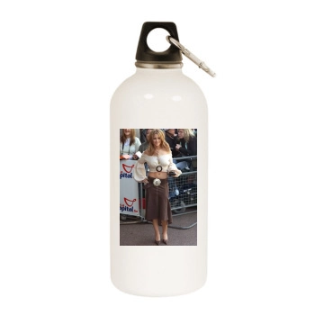 Cheryl Tweedy White Water Bottle With Carabiner