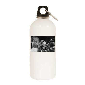 Louis Armstrong White Water Bottle With Carabiner